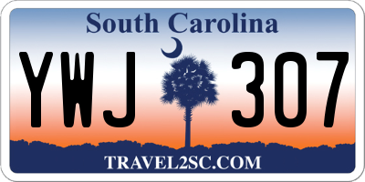 SC license plate YWJ307