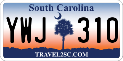 SC license plate YWJ310