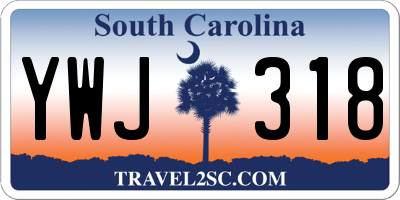 SC license plate YWJ318