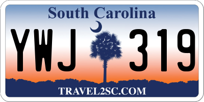 SC license plate YWJ319