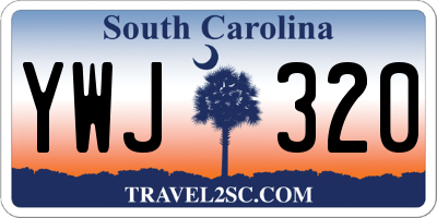 SC license plate YWJ320