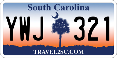 SC license plate YWJ321