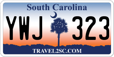 SC license plate YWJ323
