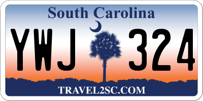 SC license plate YWJ324