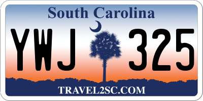 SC license plate YWJ325