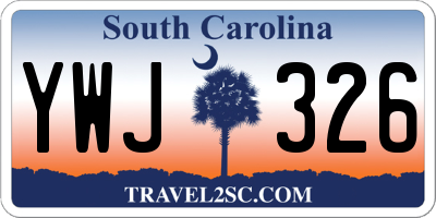 SC license plate YWJ326