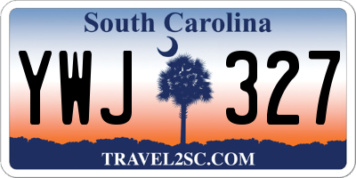 SC license plate YWJ327