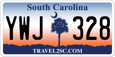 SC license plate YWJ328