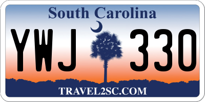 SC license plate YWJ330
