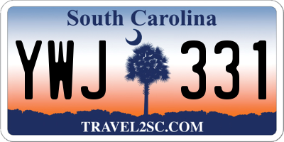 SC license plate YWJ331