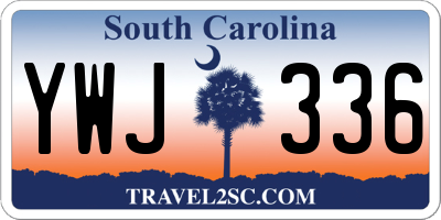 SC license plate YWJ336