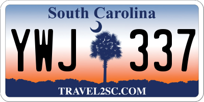 SC license plate YWJ337