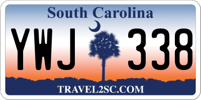 SC license plate YWJ338