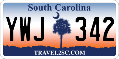 SC license plate YWJ342