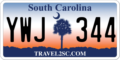 SC license plate YWJ344