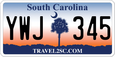 SC license plate YWJ345