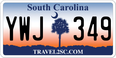 SC license plate YWJ349