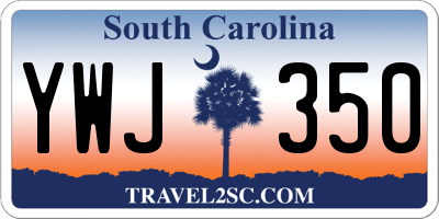 SC license plate YWJ350