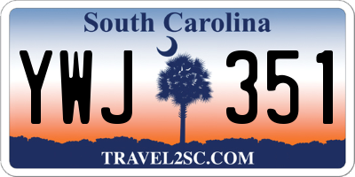 SC license plate YWJ351