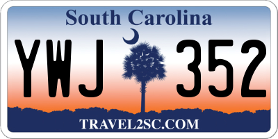 SC license plate YWJ352