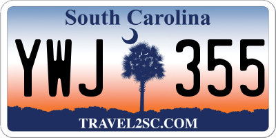 SC license plate YWJ355