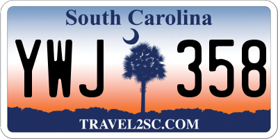 SC license plate YWJ358