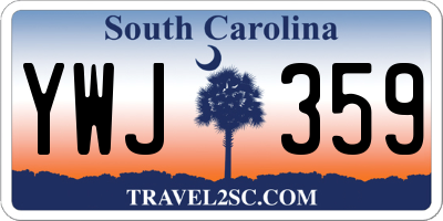 SC license plate YWJ359