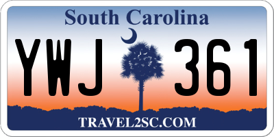 SC license plate YWJ361