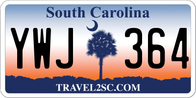 SC license plate YWJ364