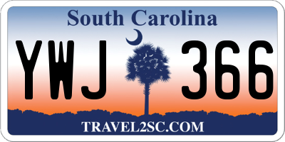 SC license plate YWJ366