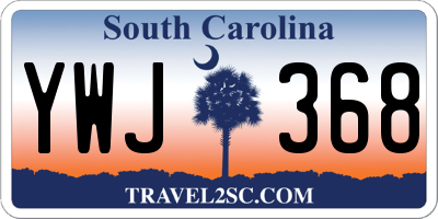 SC license plate YWJ368