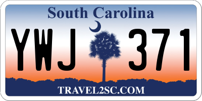 SC license plate YWJ371