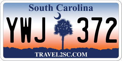 SC license plate YWJ372
