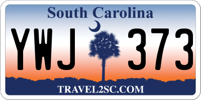 SC license plate YWJ373