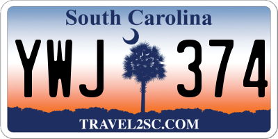 SC license plate YWJ374