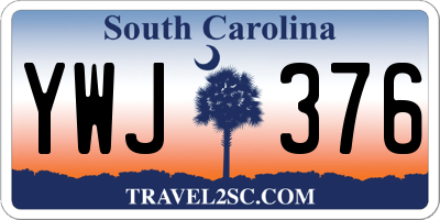 SC license plate YWJ376