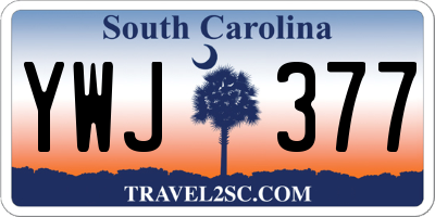 SC license plate YWJ377