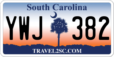 SC license plate YWJ382