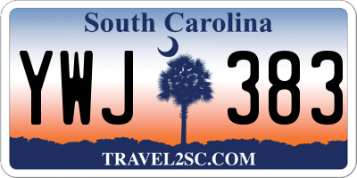 SC license plate YWJ383