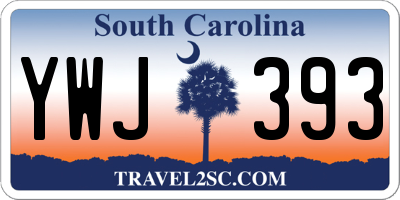 SC license plate YWJ393
