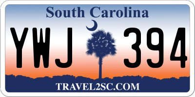 SC license plate YWJ394
