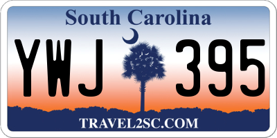 SC license plate YWJ395