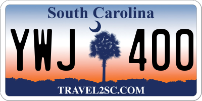 SC license plate YWJ400