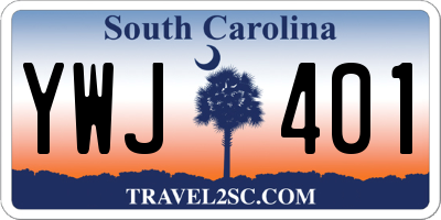 SC license plate YWJ401