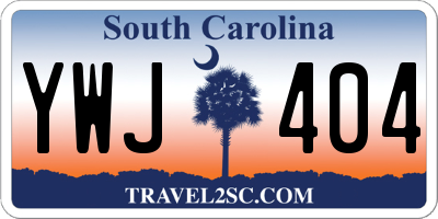 SC license plate YWJ404