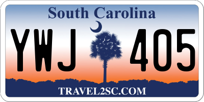 SC license plate YWJ405