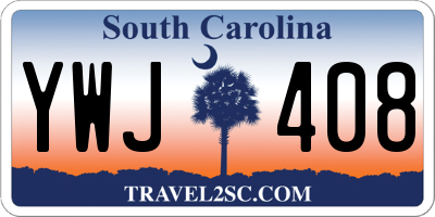 SC license plate YWJ408