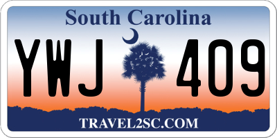SC license plate YWJ409