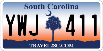 SC license plate YWJ411