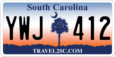 SC license plate YWJ412